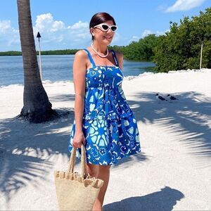 RHODE X Target Zinnia Floral Tiered Mini Dress NWT